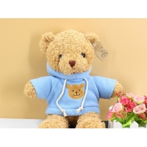Teddybjörn jumper blå Plyschbjörn Plyschdjur Material: Bomull