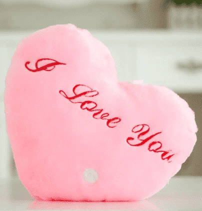 Pink I Love You Pillow Plush Valentine's Day