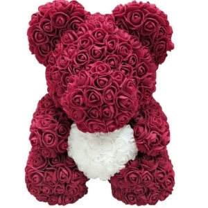 Rosa och lila teddybjörn Alla hjärtans dag plysch Material: Bomull