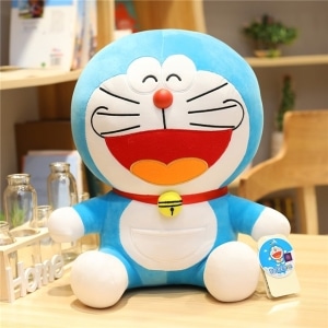 Doraemon plysch med likgiltigt ansikte Plyschdjur Plyschkatt Material: Bomull