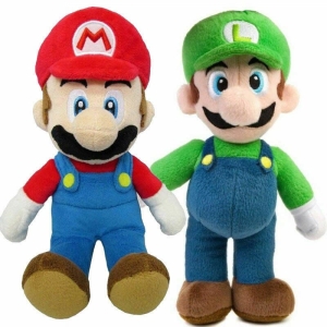 Mario och Luigi Plysch Storlek: 25 cm